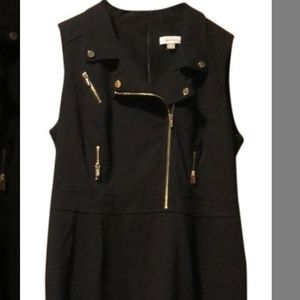 Calvin Klein Moto Notch-Collar Sheath